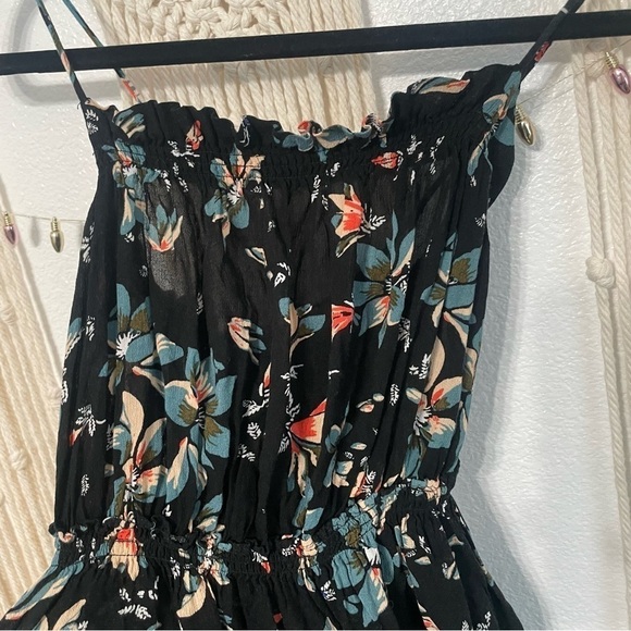 Intimately Free People Jolene Mini Slip dress Black Floral Size M - Picture 4 of 11